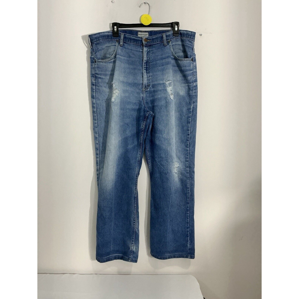 Mens David Taylor 40x30 Distressed Blue Jeans